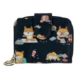 Waterproof Shiba Snap Fold Short Wallet Coin Purse